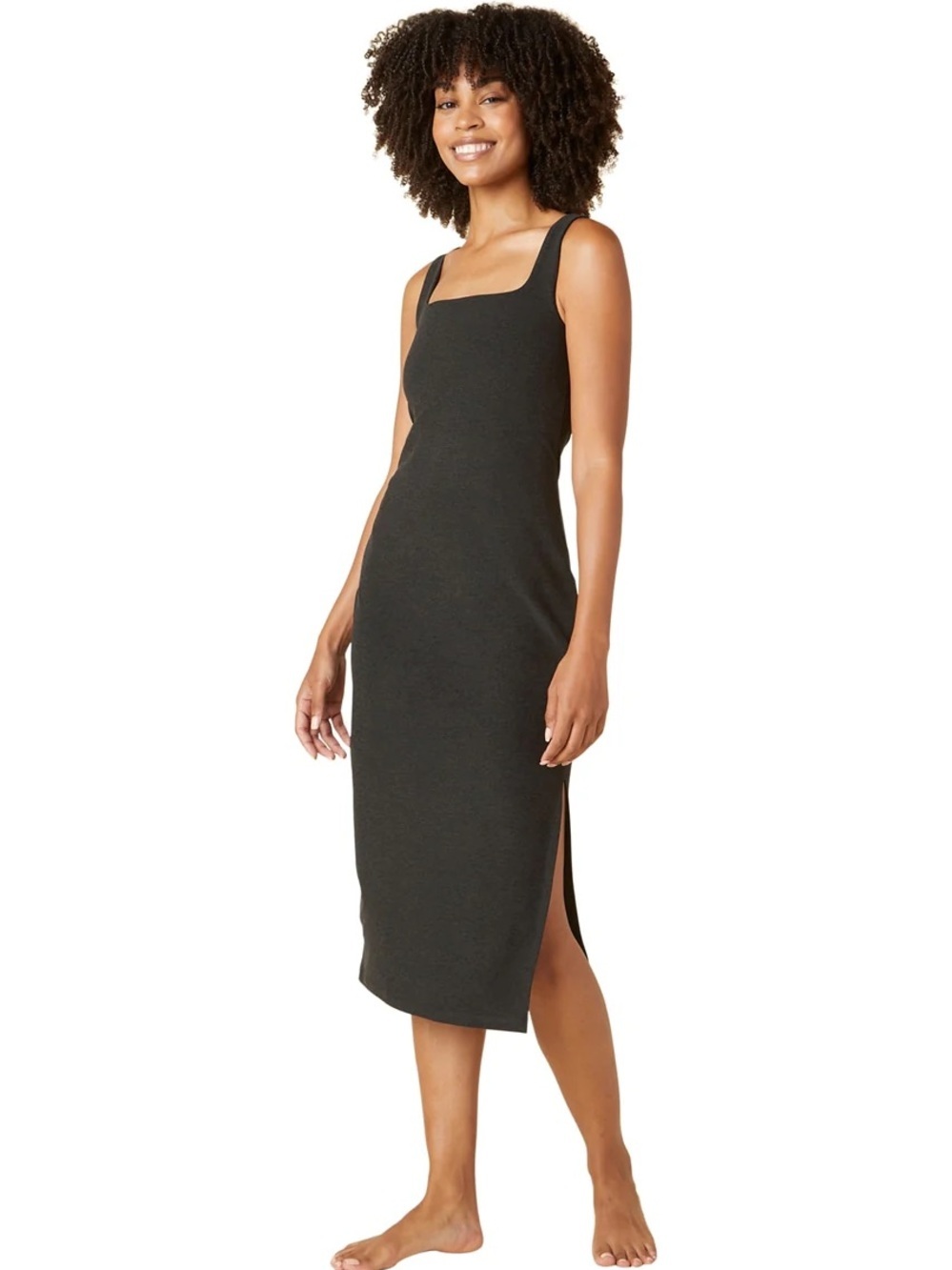 NWT BEYOND YOGA square neck Midi Dress